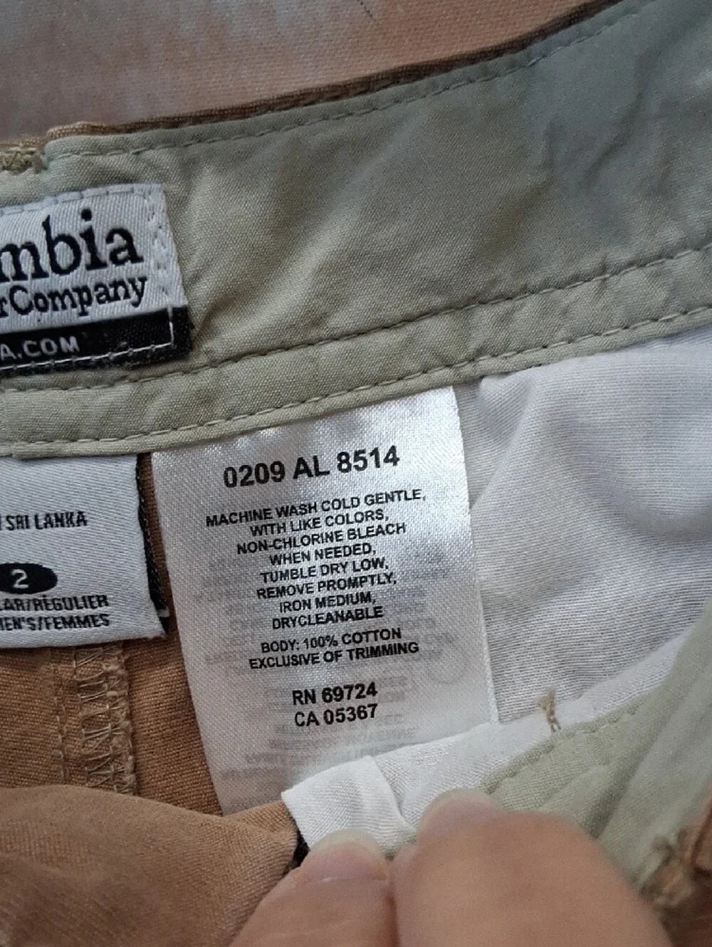 Columbia Men's Tan Straight-Leg Chinos
